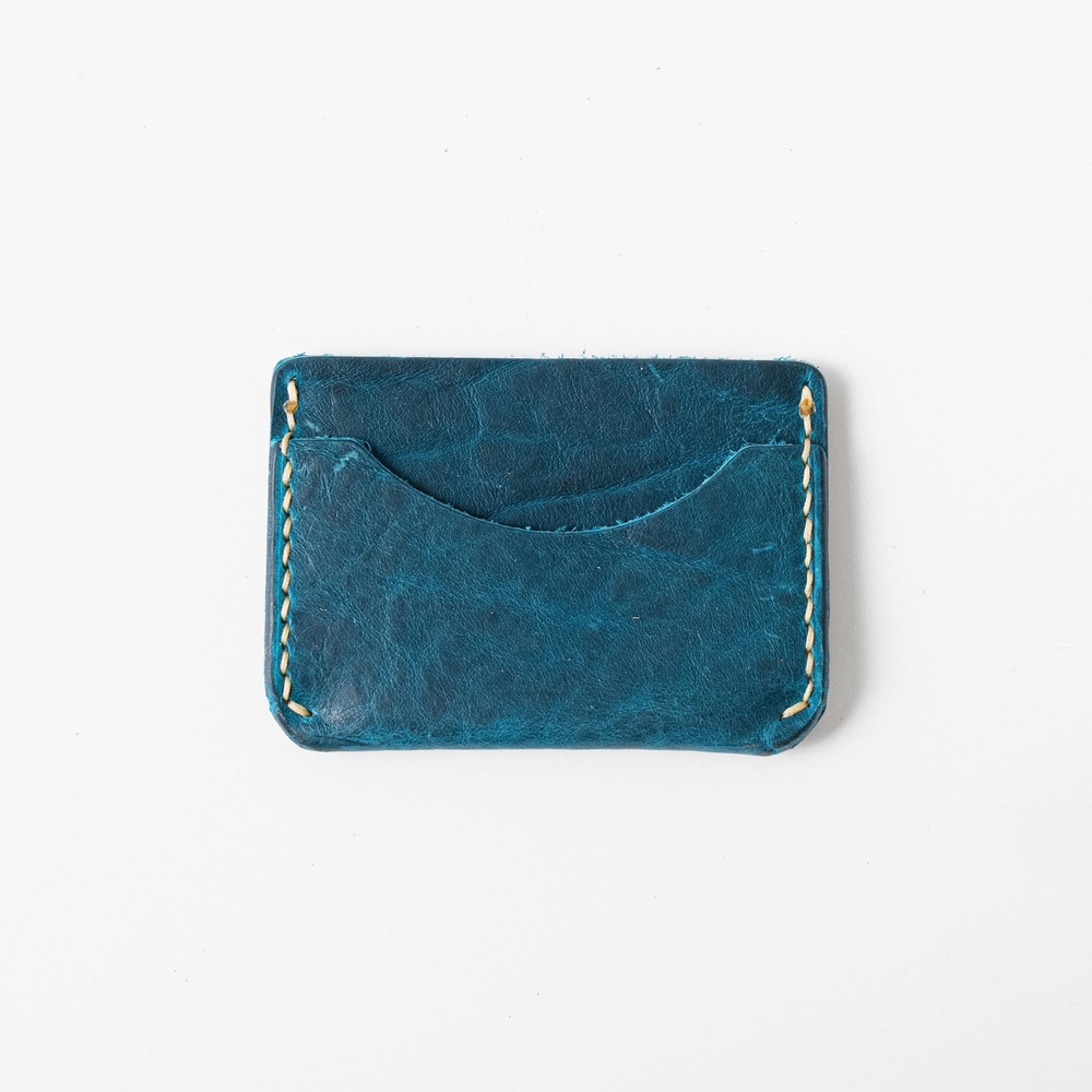 Blue Leather Card Holder